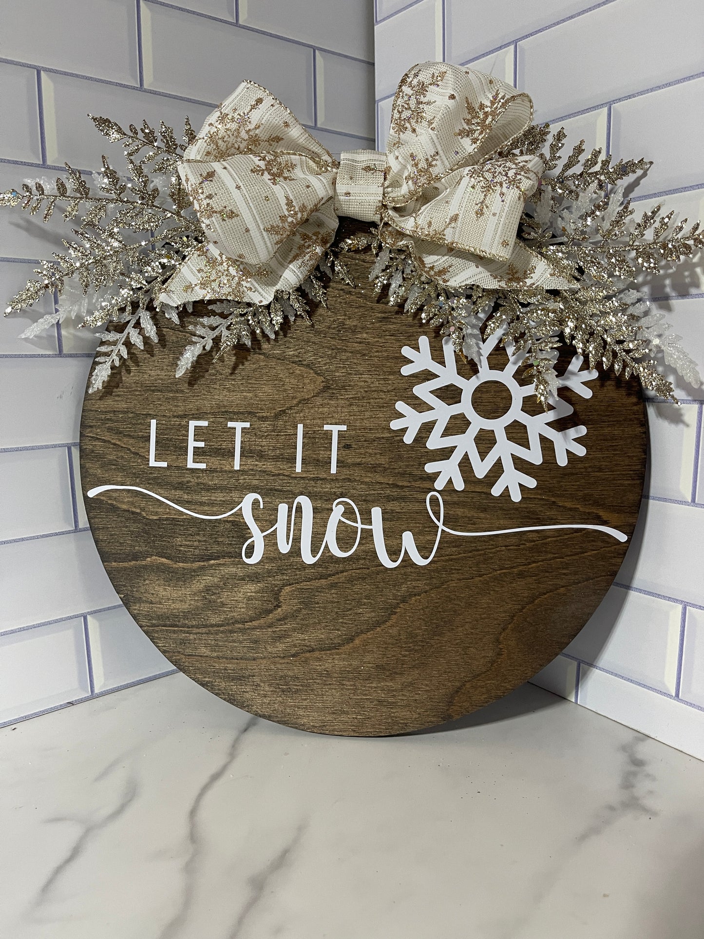Let it snow door hanger