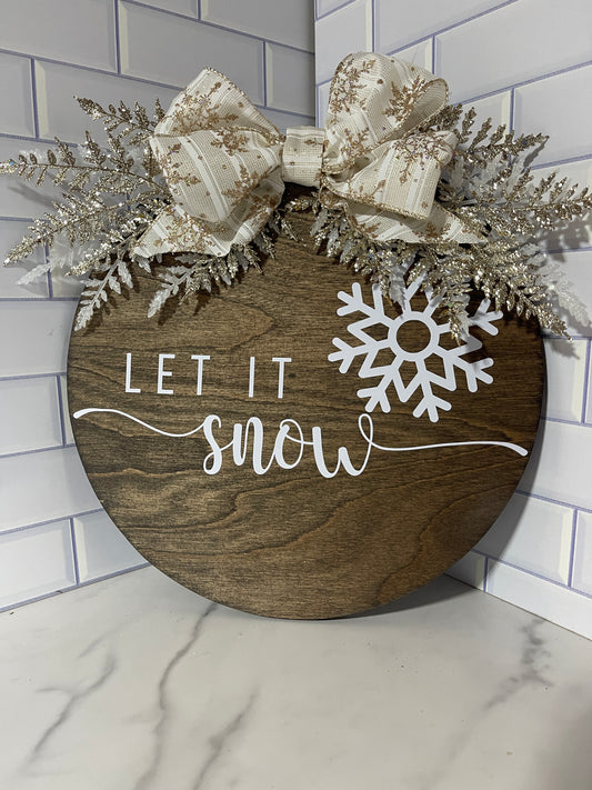 Let it snow door hanger